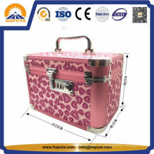 Caja de maquillaje pequeña de aluminio con cerradura de combinación